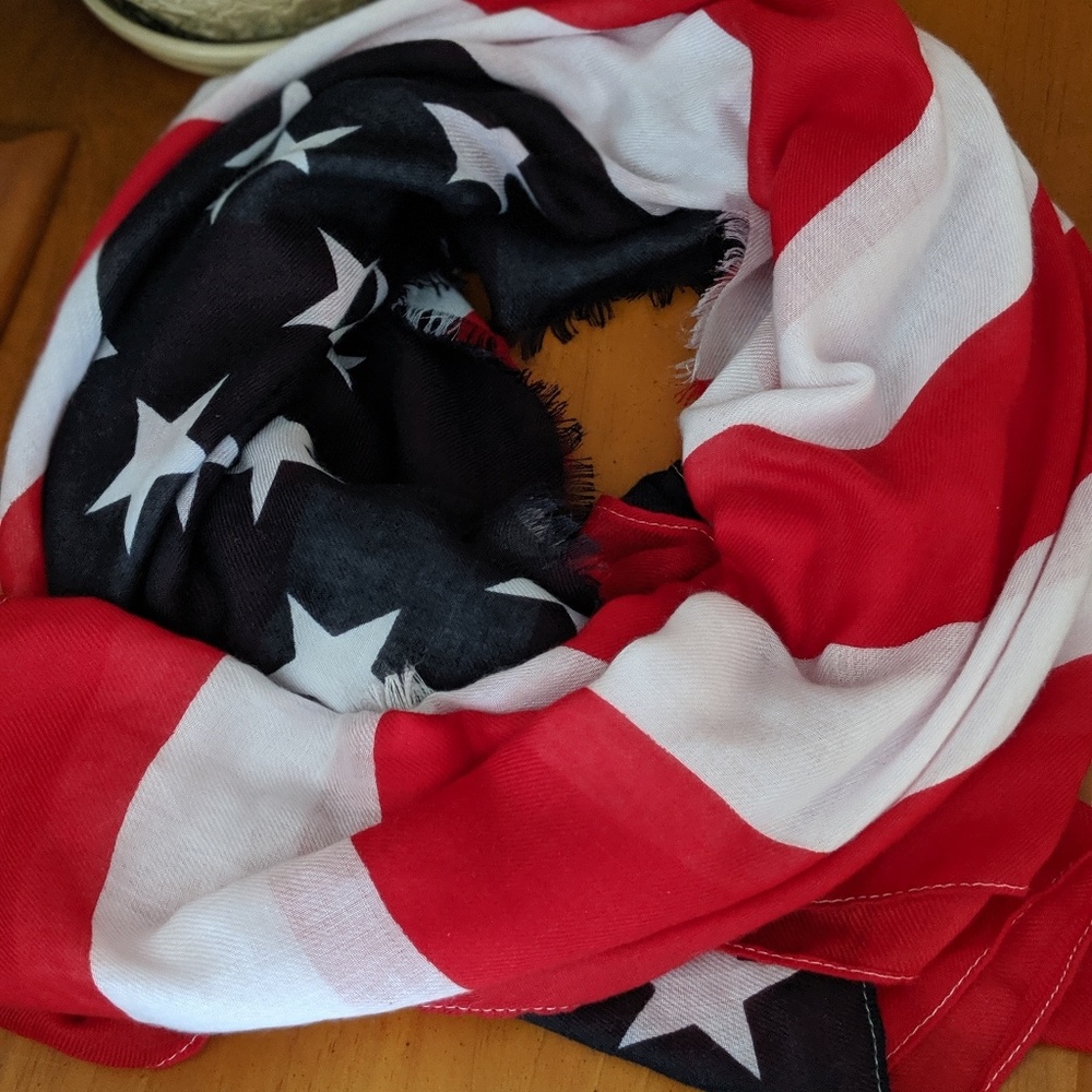 Large American Flag scarf